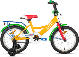 Велосипед SITIS PAMS 16 (2025) Yellow-Green-Red